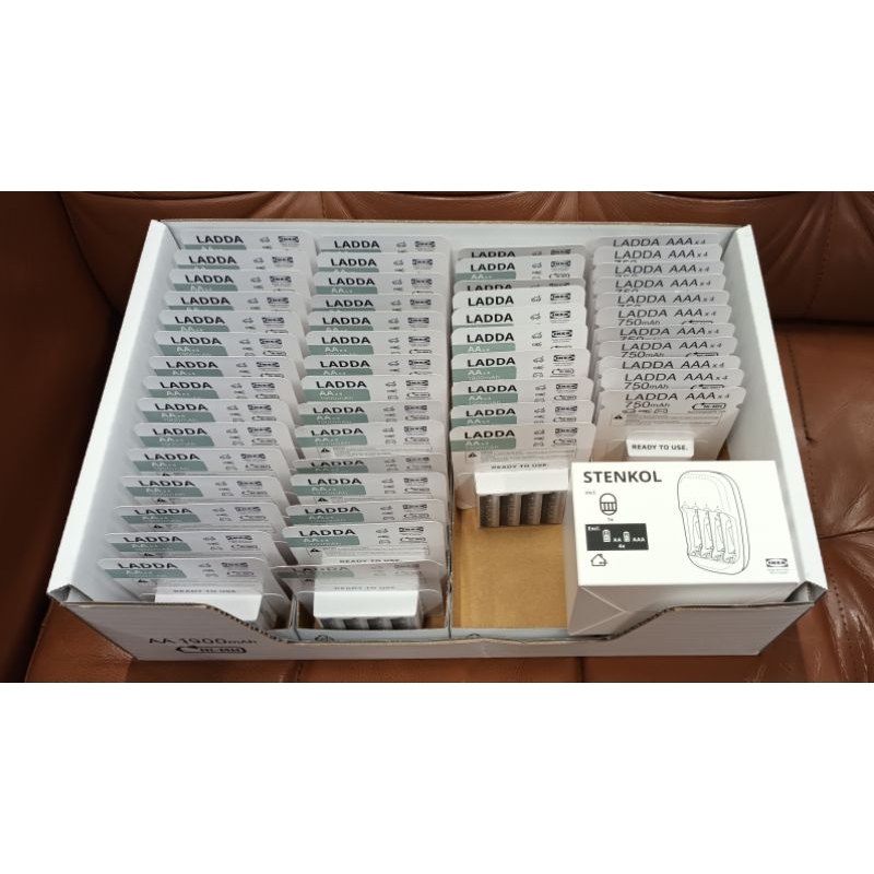 ถ่านชาร์จ IKEA และ เครื่องชาร์ต IKEA ( battery แบตเตอรี่ ชนิด  Ni-MH แบบชาร์จซ้ำได้ LADDA )