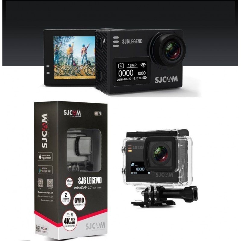 SJCAM SJ6 LEGEND 4K WIFI กล้องติดหมวก  มีกันสั่น 16MP. ของแท้ 100% รับประกัน 1ปี
