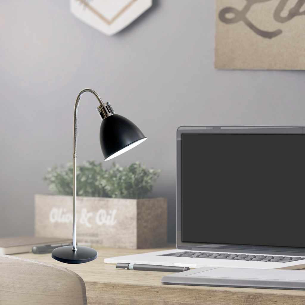 Dento โคมไฟตั้งโต๊ะ รุ่น JUNE-BK (Table Lamp) โคมไฟอ่านหนังสือ สีดำ ขั้ว E27