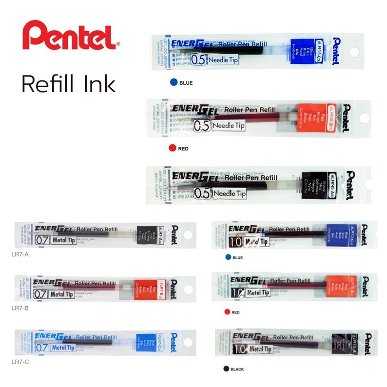 ไส้ปากกา Pentel  LRN5 (0.5mm.) ,LR7 (0.7mm.), LR10 (1.0mm.) **ราคาแพ็ค 12 อัน**