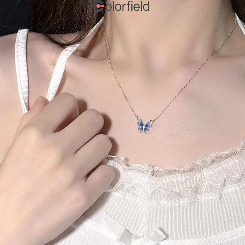 Colorfield สร้อยคอจี้ผีเสื้อน่ารักสไตล์เกาหลีสําหรับผู้หญิง สร้อยคอ ระดับไฮเอนด์ แฟชั่น ส่งเร็วจากไทย🚚