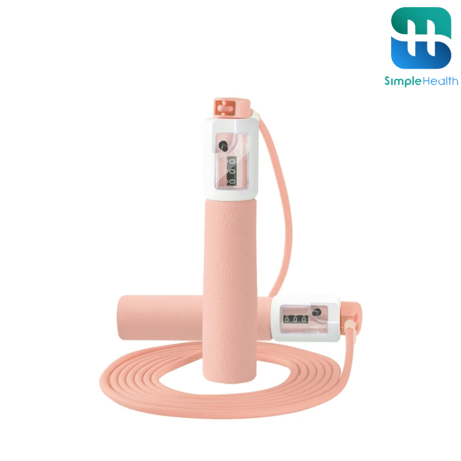 SimpleCare เชือกกระโดด ด้ามจับนุ่มกระชับมือ เชือกกระโดด Jump Rope สามารถนับรอบได้ ปรับความยาวได้