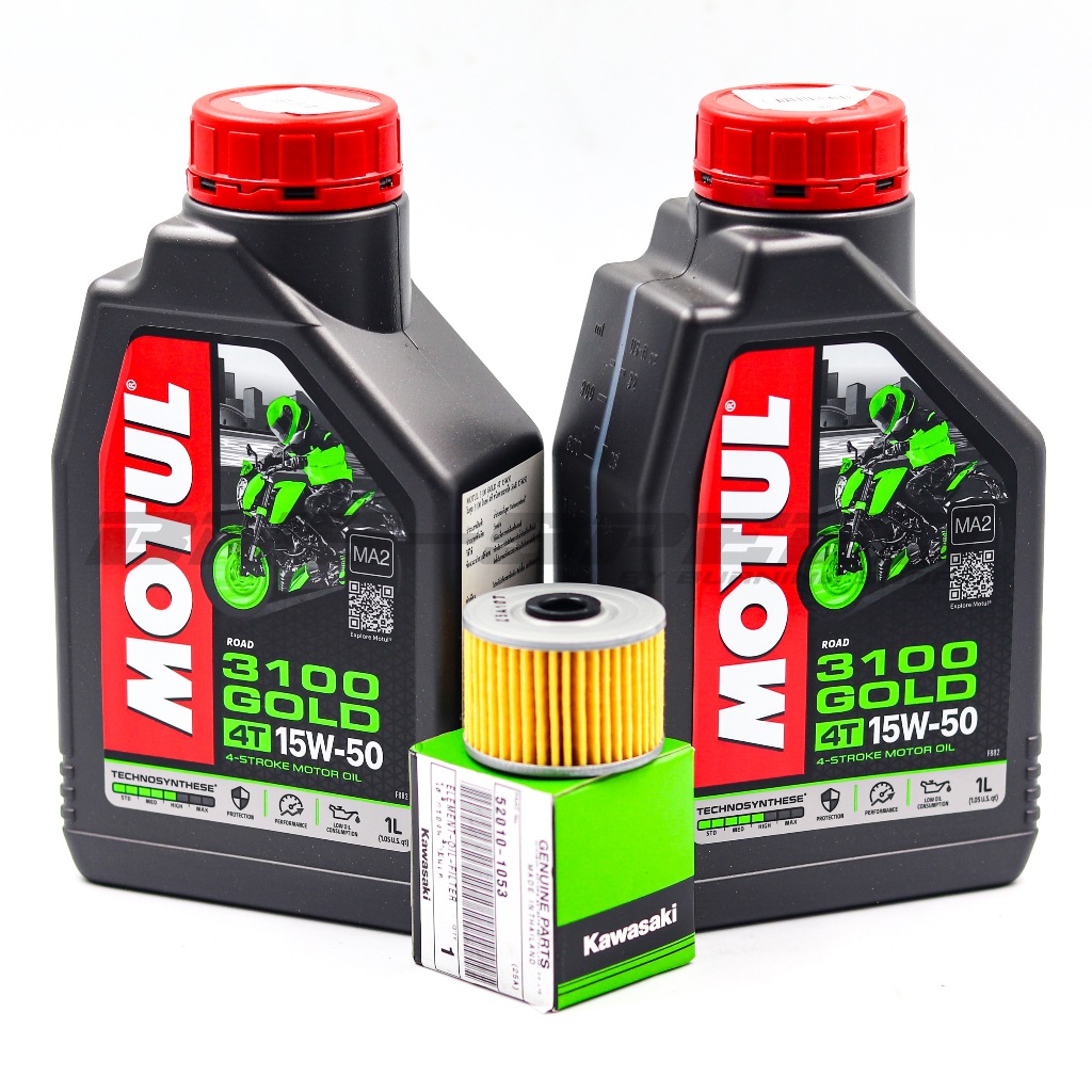ชุดถ่ายน้ำมันเครื่อง KLX230/250/DTX250 - Motul 3100gold 15w-50