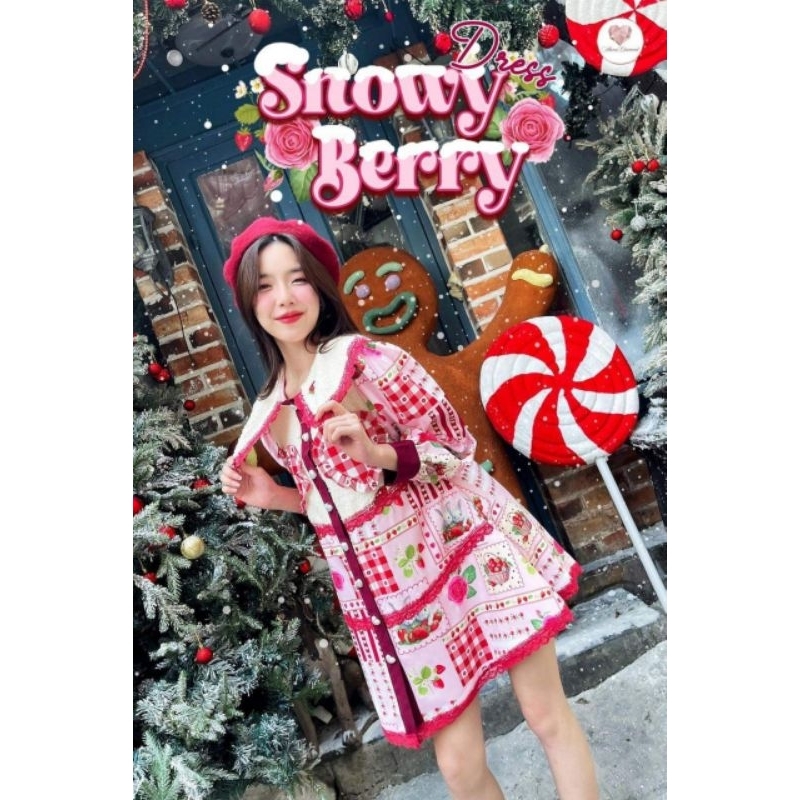 Maria diamond:🍓Snowy Berry Dress🍓🐰Size.S✨