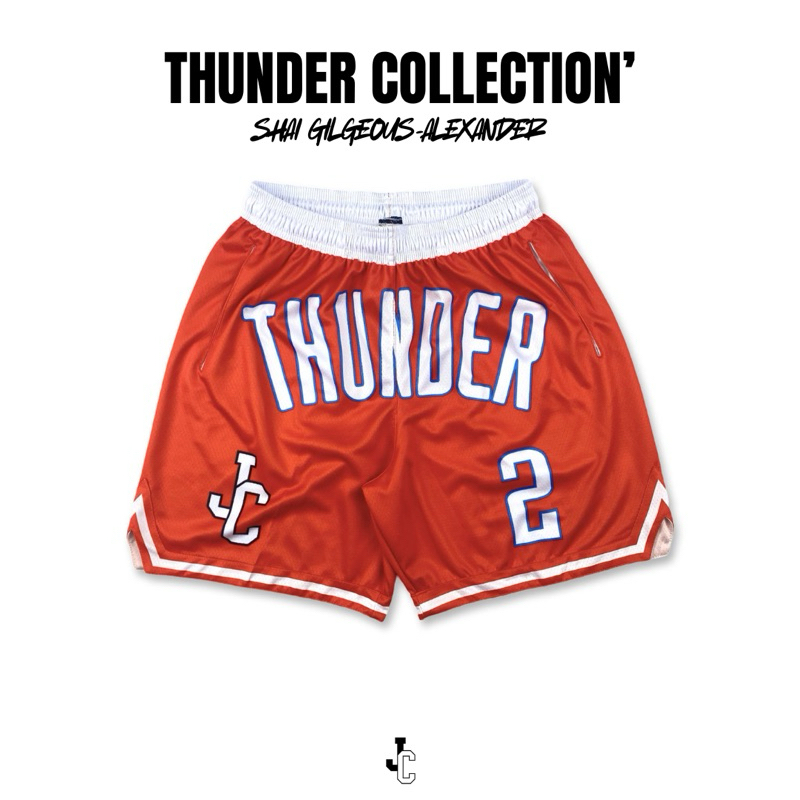 JcooN' Shai Gilgeous-Alexander Thunder Collection Basketball Shorts กางเกงบาสขาสั้น กางเกงบาส NBA