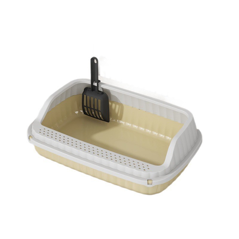 จัดส่งฟรี กระบะทรายแมวขนาดใหญ่ ขอบสูงกันกระเด็น ขนาดใหญ่ แถมฟรีที่ตักทราย กระบะทรายแมว ห้องน้ำแมว กระบะทรายแบบจัมโบ้ - รูปที่ 5