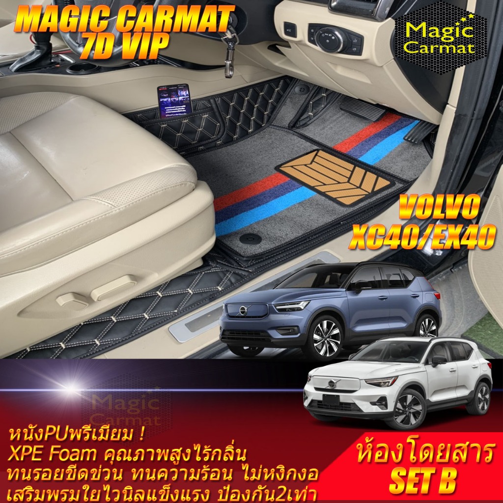Volvo XC40 EX40 Pure Electric 2021-รุ่นปัจจุบัน (เฉพาะห้องโดยสาร) พรมรถยนต์ XC40 EX40 Pure Electric 