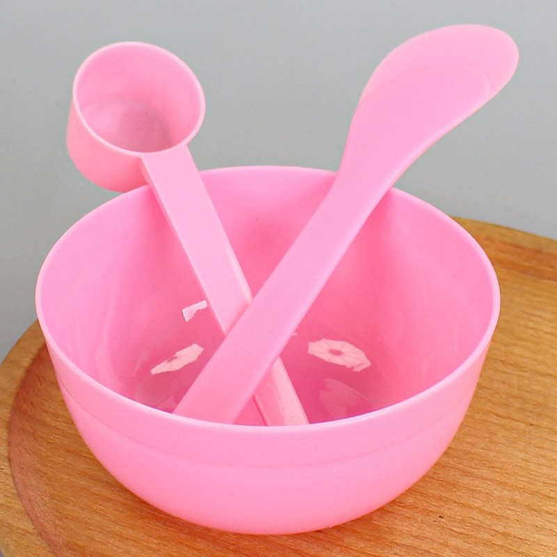 (10เซ็ต) Set 3ชิ้น ถ้วยมาส์กหน้า+ไม้พาย+ช้อนตัก ชุดมาส์กหน้า ชุดผสมมาส์ก มี 5 สี ถูกที่สุด!! face mask bowl - รูปที่ 4