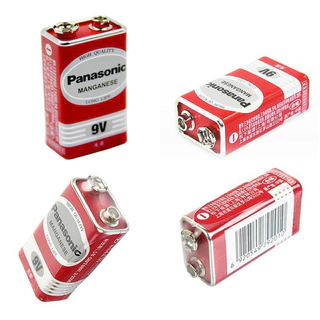 แบตเตอรี่ 9V Panasonic Manganese Battery 10PCS ล็อตใหม่ ถ่านแดง 9V 6F22ND ปลอดสารตะกั่ว ถ่านไฟฉาย ถ่านชาร์จ พานาโซนิค