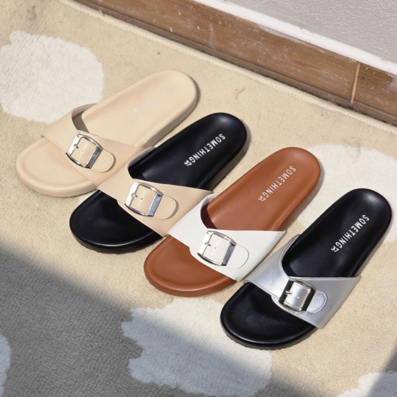 🪅OHODOODEE🪅 รองเท้าหน้าสวมเข็มขัดไบเคนหนัง 🪀