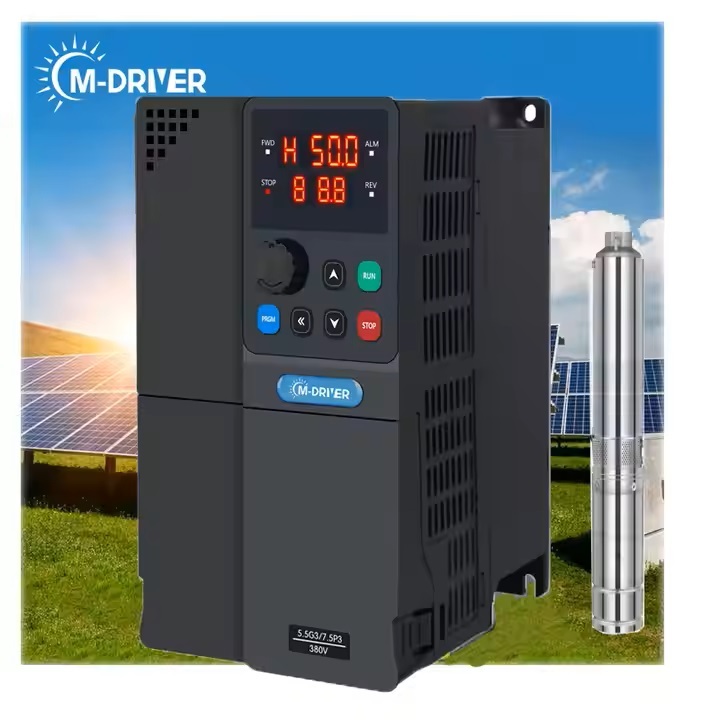 Solar pump Hybrid  Inverter ยี่ห้อ M Driver_ AC input 220V 7.5kW_โซล่าปั๊มอินเวอร์เตอร์ไฮบริด