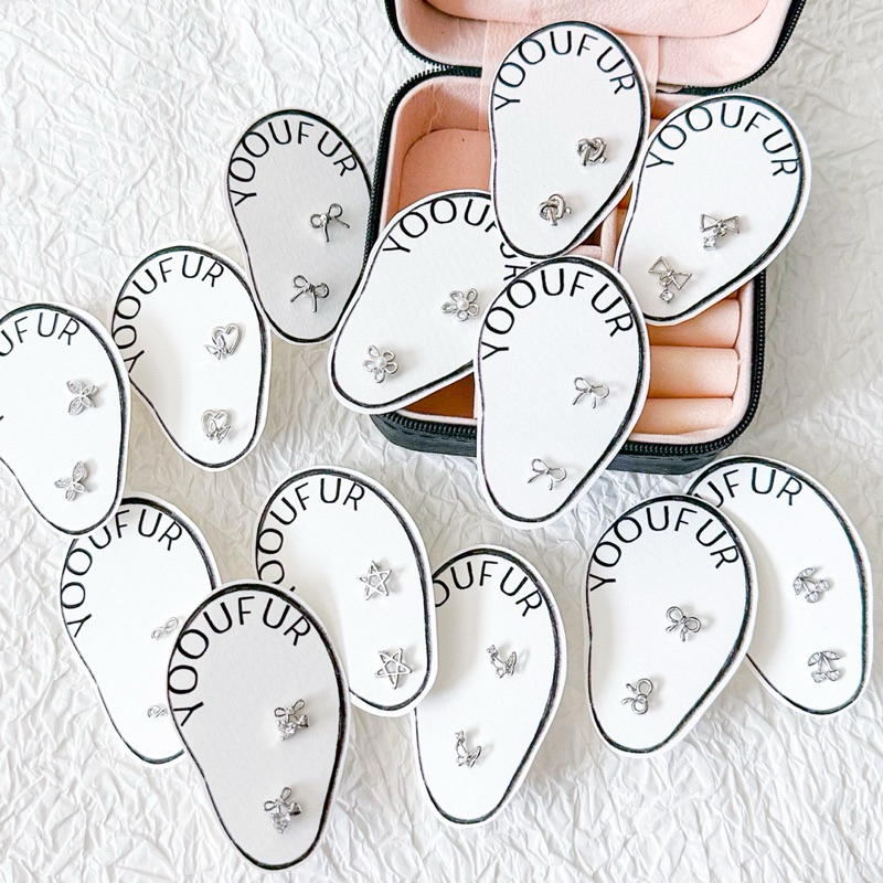 [พร้อมส่ง+ใช้โค้ดลดเพิ่ม💭🚀] ◞♡. ต่างหูก้านเงิน Every Day look ꕤ₊