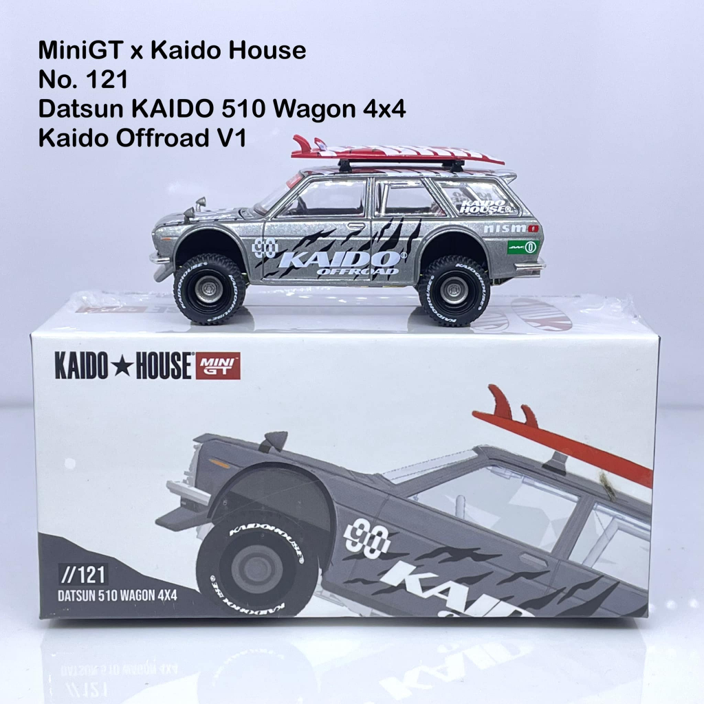 MiniGT x Kaido House  No. 121  Datsun KAIDO 510 Wagon 4x4 Kaido Offroad V1