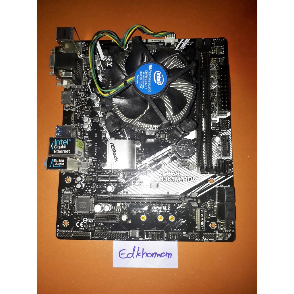 (ซีพียู+เมนบอร์ด มือสอง) INTEL CORE I3 9100F + ASROCK B365M-HDV M.2