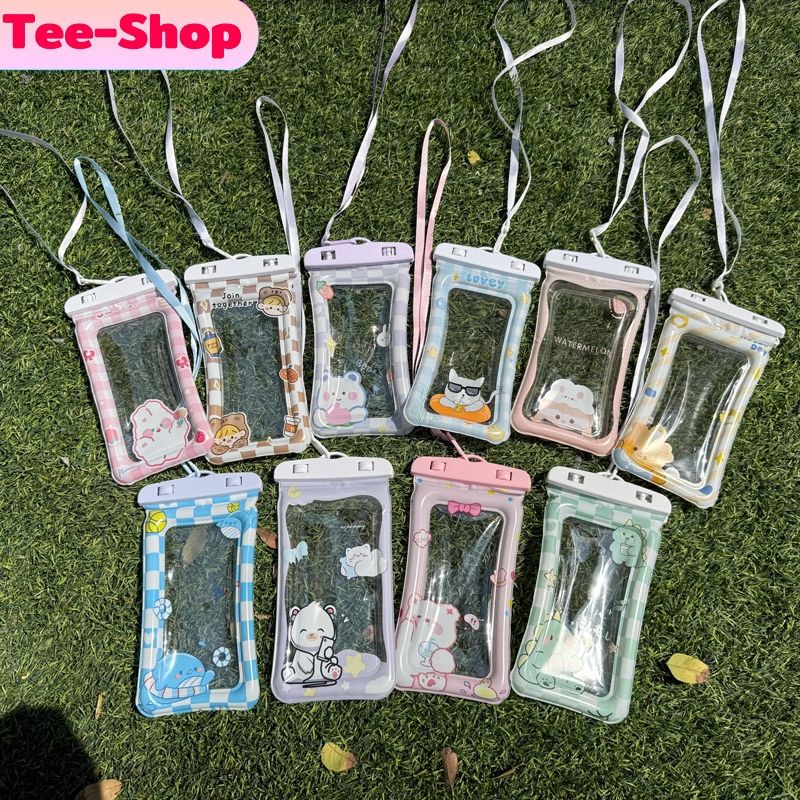 รุ่นใหม่ ซองใส่โทรศัพท์กันน้ำ แถมสายห้อยคอ กันน้ํากันกระแทท กระเป๋ากันน้ำ ระดับ IPX8 มีหลายสีให้เลือก ลายน่ารัก ขนาดใหญ่