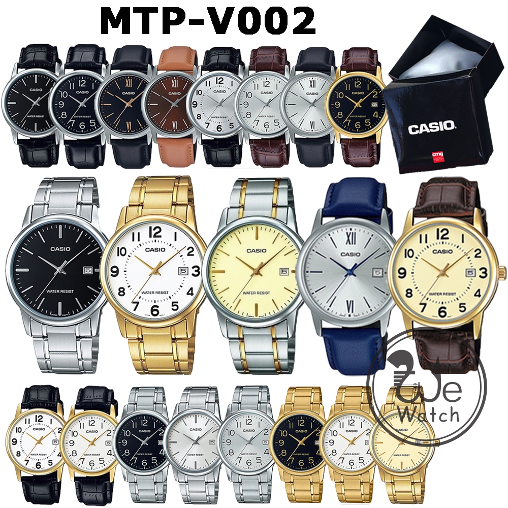 !!ประกัน1ปีและกล่อง CMG!! CASIO รุ่น MTP-V002D MTP-V002G MTP-V002GL MTP-V002Lนาฬิกาผู้ชาย MTPV002 MT