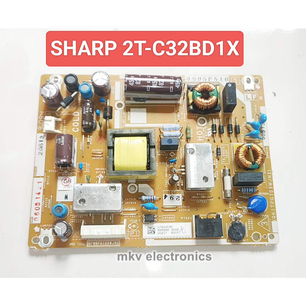 เพาเวอร์ซัพพลายทีวี QKITPG709WJN3 ชาร์ป รุ่น 2T-C32BD1X สินค้ามือสอง (รหัสสินค้า M03534 )