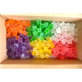 วุ้นกรอบ ใหญ่คละ6 สี น้ำหนักเนื้อขนมล้วนๆ 2 กิโลกรัม สดใหม่ รสหวานพอดี ไม่ใส่สารกันบูด