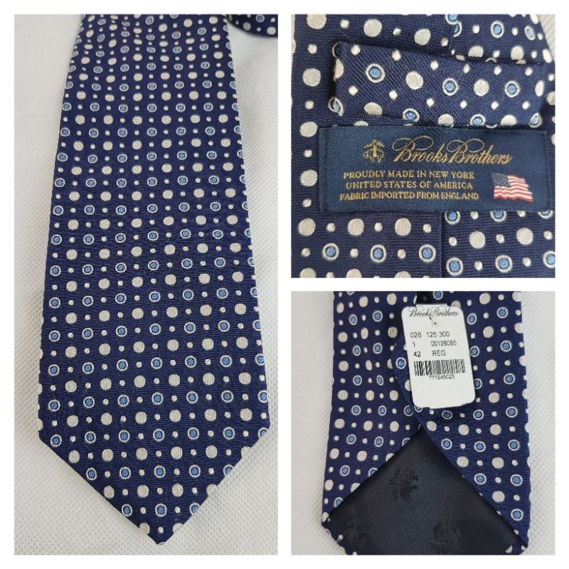 BROOKS BROTHERS 100% Silk Necktie