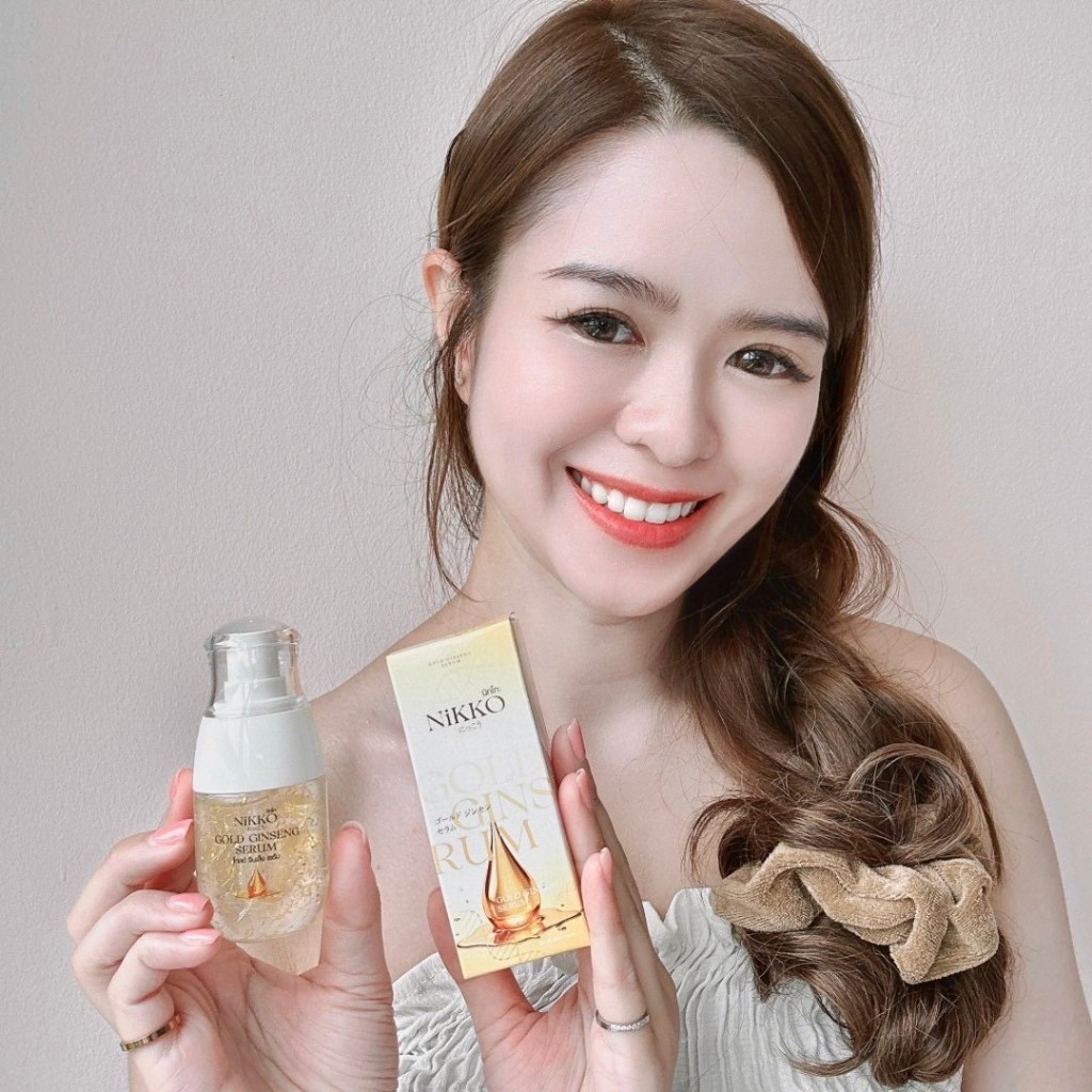 <เซรั่มทาหน้>นิกโกะ โกลด์จินเส็งเซรั่ม // 30ml  // เซรั่มทองคำ สูตรสารสกัดโสมเข้มข้น ลดฝ้ากระจุดด่างดำ ลดเลือนริ้วรอย ราคา ถูกที่สุด ดีลบีเคเค แกลเลอรีภาพที่ 7