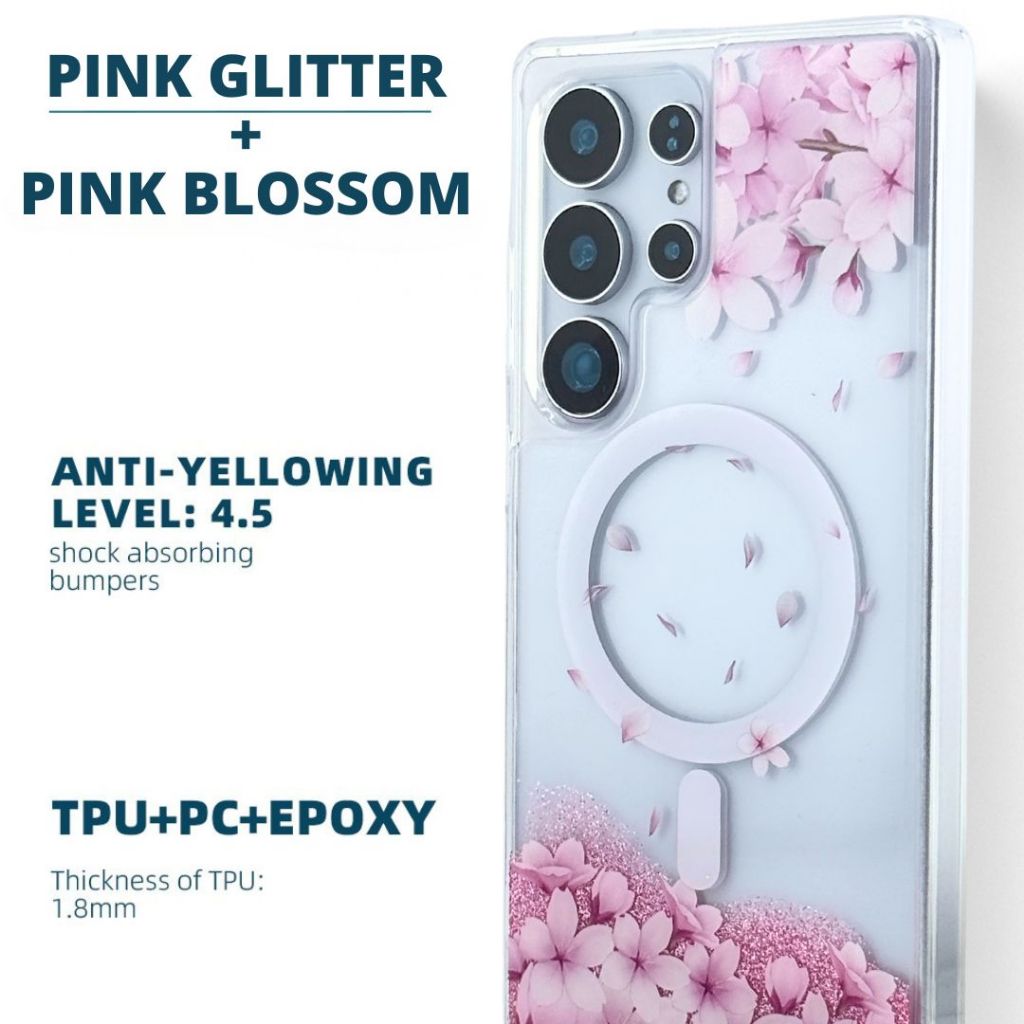 (ส่งทันที) เคส FenixShield Eleganz PINK BLOSSOM สำหรับ Samsung Gaalxy S25 Ultra - รูปที่ 4