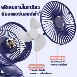 🥶เย็นกว่าแอร์🥶พัดลมพกพา พัดลมไร้สาย พัดลมหนีบ 40000mAh มอเตอร์เยอรมัน ลมแรง เงียบ พัดลม พัดลมตั้งโต๊ะ พัดรมแบบหนีบ