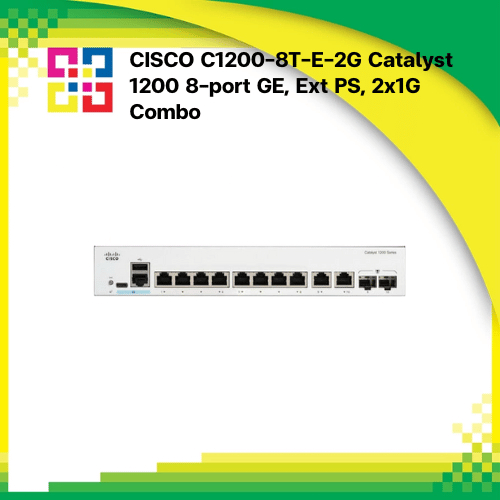CISCO C1200-8T-E-2G Catalyst 1200 8-port GE, Ext PS, 2x1G Combo