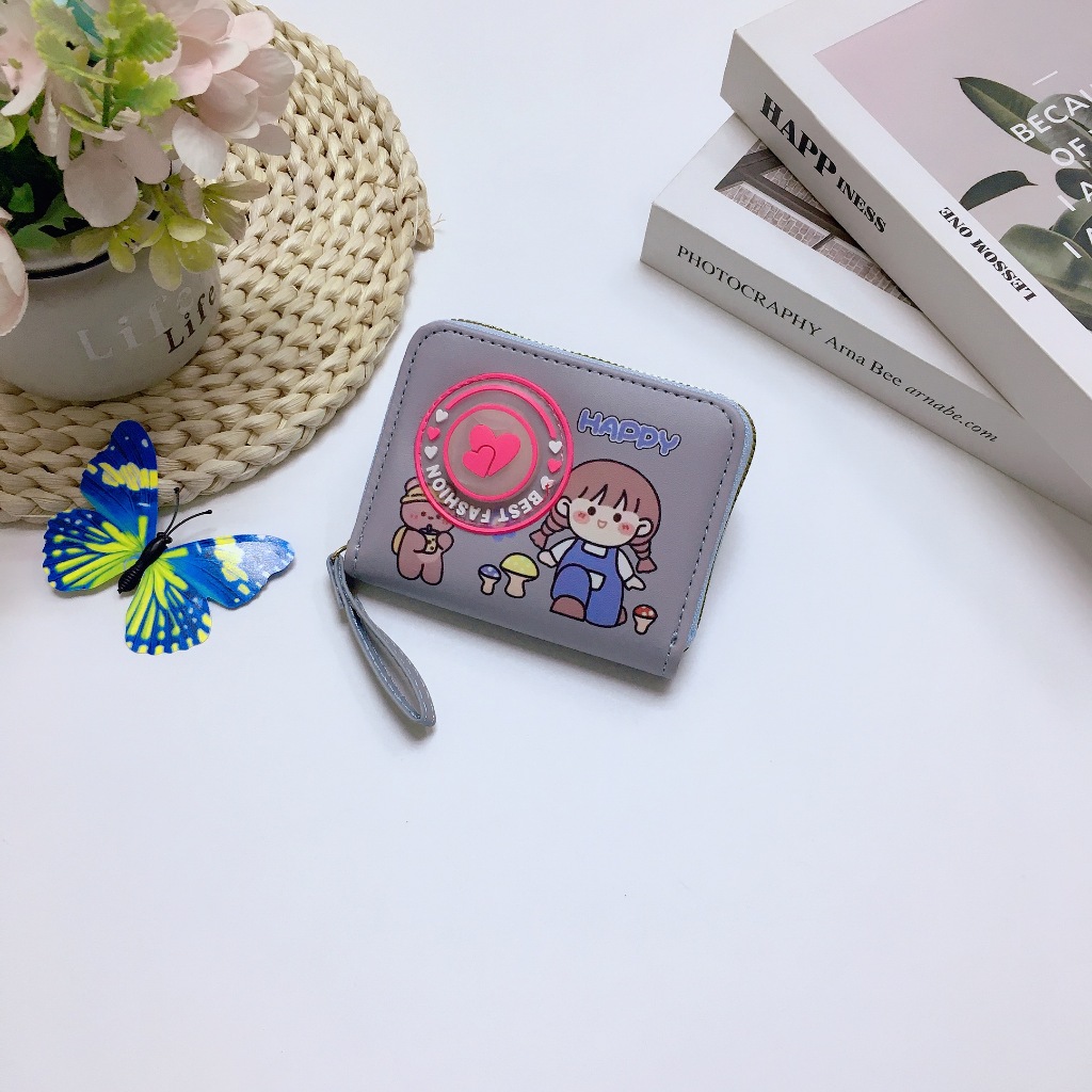 DN006#(แบบมีไฟกะพิบ)กระเป๋าสตางค์ใบสั้น 📌มีซิปใบสำหรับใส่เหรียญ 📌มีช่วงใส่บัตรงทั้งหมด4ช่อง 📌วัดสุด:หนังPU รุ่นใหม่！
