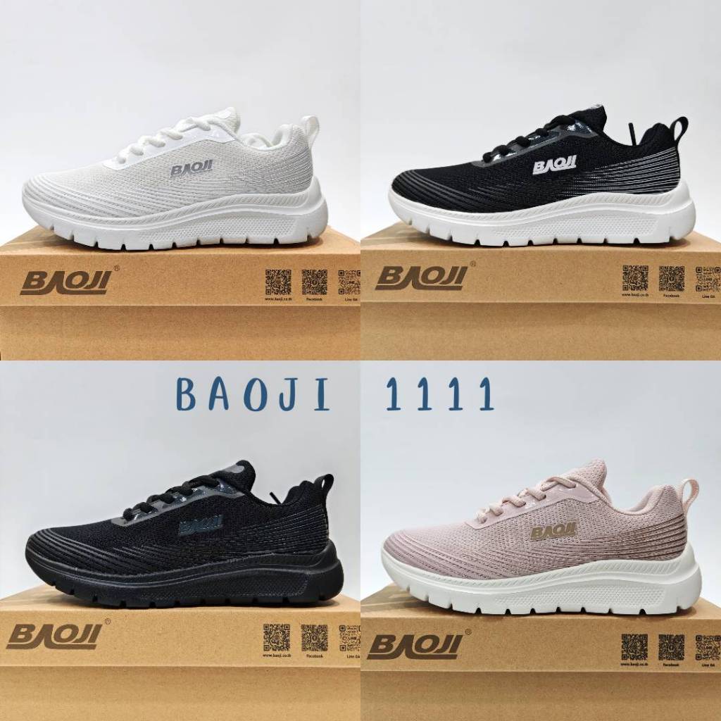 Baoji1111 รองเท้าผ้าใบบาโอจิผู้หญิง เบามาก เสริมส้น รุ่น BJW1111