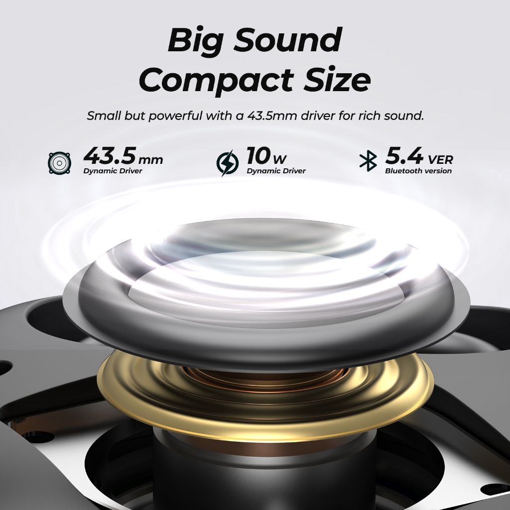 [ประกันศูนย์ไทย] TOZO SoundGo ลำโพงบลูทูธ ลำโพงไร้สาย ต่อสเตอริโอได้ Bluetooth 5.4 แบต 20 ชม/ชาร์จ IPX5 ปรับ EQ ได้