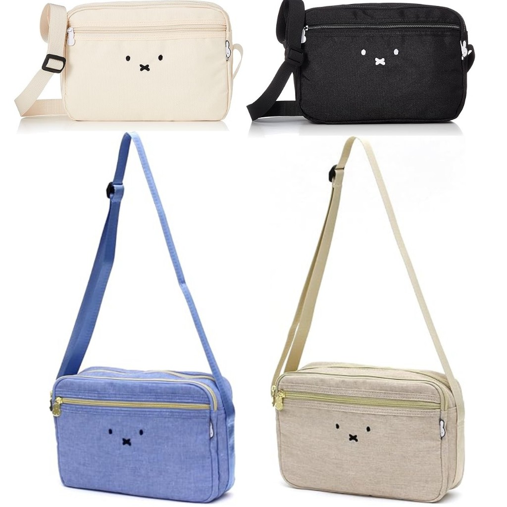 HAPITAS กระเป๋าสะพายขนาดเล็ก ทรงแนวนอน ลายหน้ามิฟฟี่ กระเป๋าญี่ปุ่น