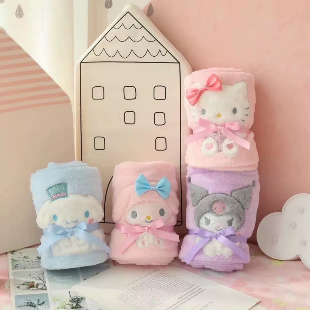 (พร้อมส่งจากไทย) ผ้าห่มสุดน่ารัก ใช้เช็ดตัว คลุมไหล่ หรือพับเก็บเป็นตุ๊กตาได้