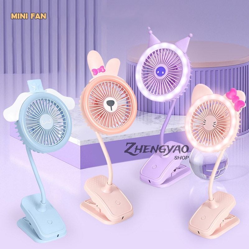 พกพาสะดวก โคมไฟ LED พัดลมตั้งโต๊ะ พัดลมพกพา แบบมือถือ ปรับแรงลมได้ 3 ระดับ ชาร์จ USB รุ่นใหม่สีสันสด