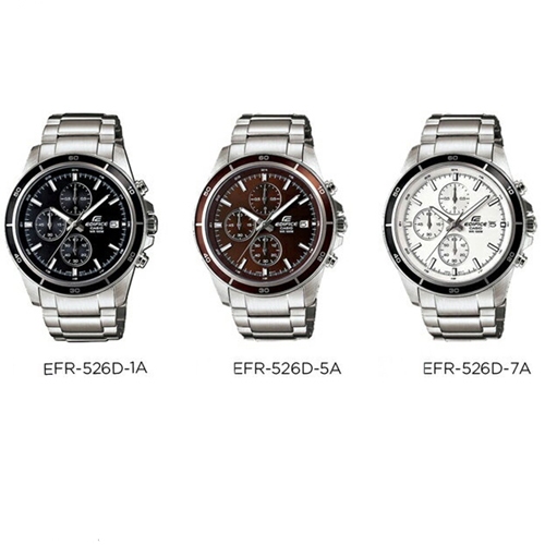 Edifice นาฬิกาข้อมือผู้ชาย สายสแตนเลส รุ่น EFR-526D,EFR-526D-1A,EFR-526D-5C,EFR-526D-7A