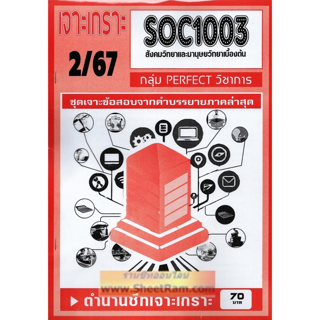 ชีทราม SOC1013 / SOC1003 / SO103 สังคมวิทยาและมานุษยวิทยาเบื้องต้น