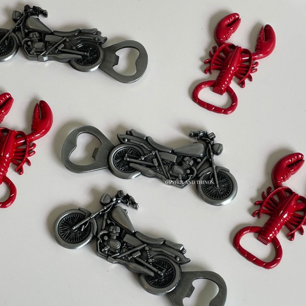 ที่เปิดขวดรูปมอเตอร์ไซค์และล็อบสเตอร์ | Motorcycle and Lobster bottle opener | Oyster and Things.
