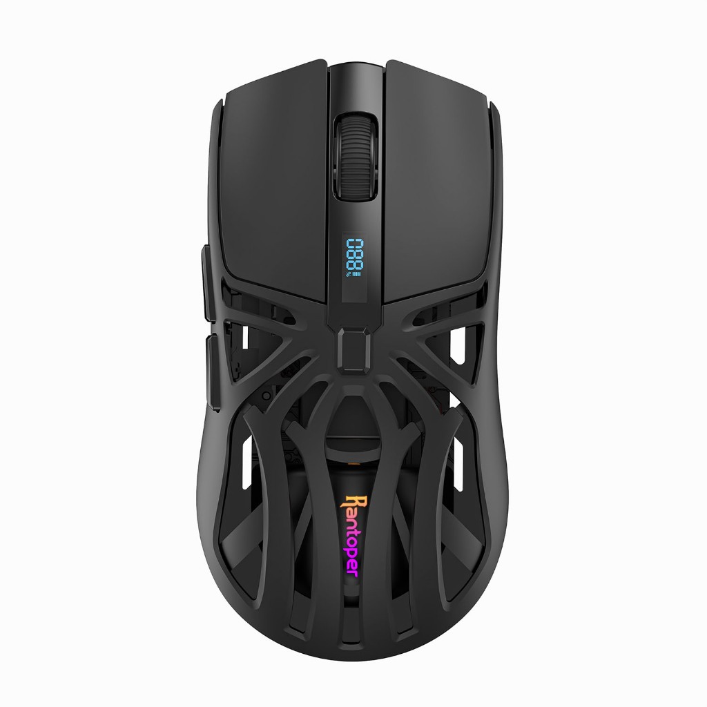 Rantoper RS8 เมาส์เกมมิ่งไร้สาย/Type-c/Bluetooth/2.4G/เมาส์บลูทูธ/10000DPI/ตั้งโปรแกรม/หน้าจอดิจิตอล/1000hz