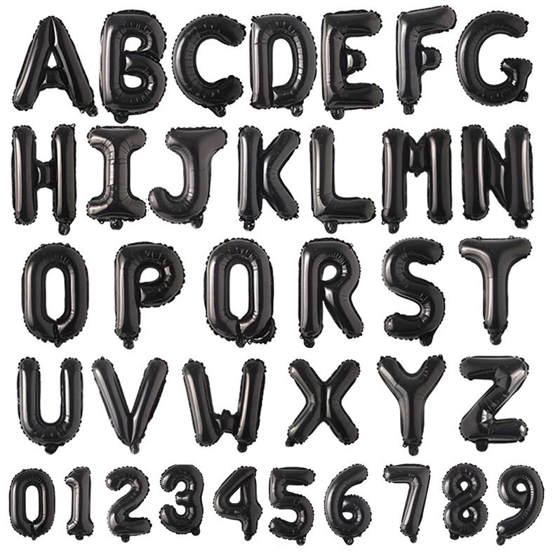 A1208 ลูกโป่งฟรอยตัวอักษร ขนา 16 นิ้ว ตัวอักษร A-Z เลือกตัวอักษรได้ พร้อมส่งในไทย