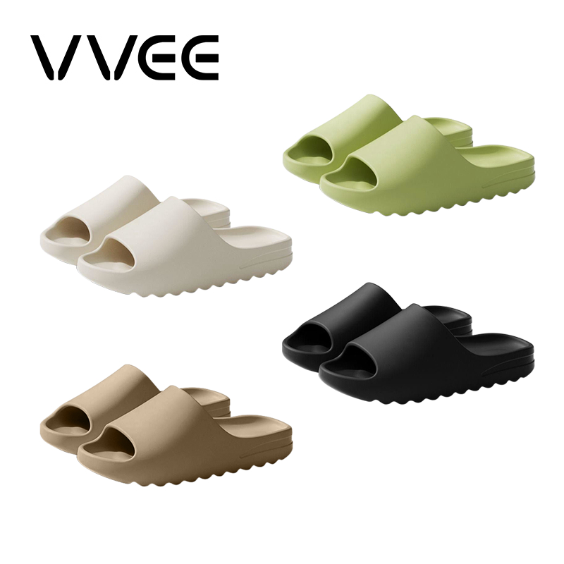 VVEE รองเท้าแตะที่บ้าน รองเท้าแตะ รองเท้าสตรีแบน นุ่มและสบาย ป้องกันการลื่นไถล เหมาะสำหรับคู่รัก