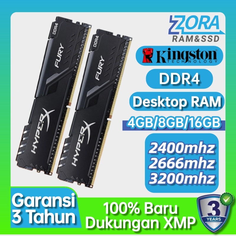 Kingston Desktop RAM 4GB/8GB/16GB Memory DDR3 DDR4 1333mhz 1600mhz 2400 2666mhz 3200mhz PC3-12800S PC4-25600 for PC RAM