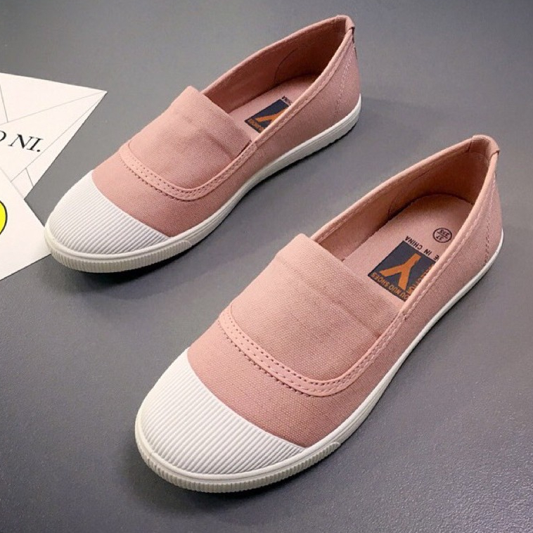 【เลือกสีไม่ใด้นะ ราคาล้างสต๊อกจ๊า】 shopfashin รองเท้าผ้าใบผู้หญิง สไตล์นดลำลอง รุ่นฮิด มี4สี พร้อมส่ง A050