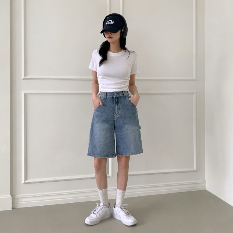 กางเกงยีนส์สามส่วน ผู้หญิง ทรงจอร์จ ใส่ได้ทั้งเอวสูงและต่ำ พร้อมส่งในไทย เทรนแต่งตัวBoyกำลังมาแรง สีแกรมมากก ราคา ถูกที่สุด ดีลบีเคเค แกลเลอรีภาพที่ 2