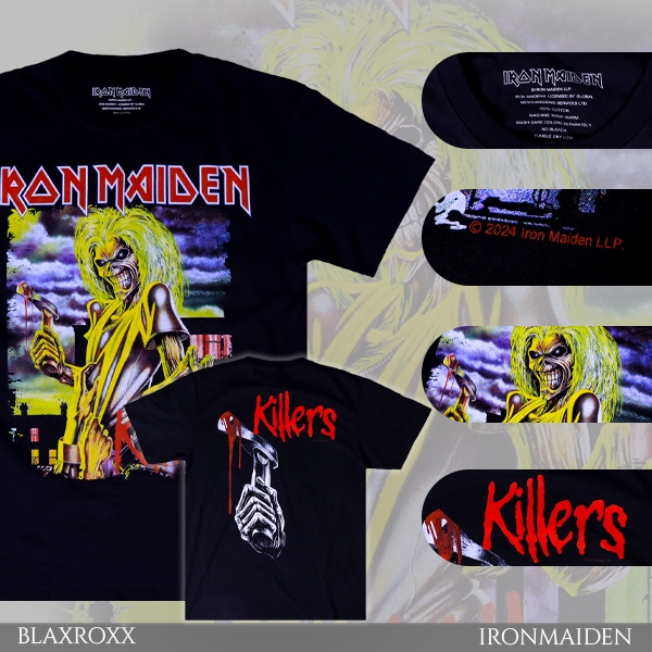 BLAXROXX® | Iron Maiden® | [IRM0045] | เสื้อยืดคอกลม แขนสั้น | สกรีนลายคมชัด ไม่หลุดลอก | Cotton100%