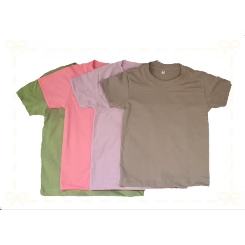 พิเศษ  ซื้อ 1 แถม 1   เสื้อยืดเด็กสีพื้น คุณภาพดี เนื้อผ้าเริ่ด