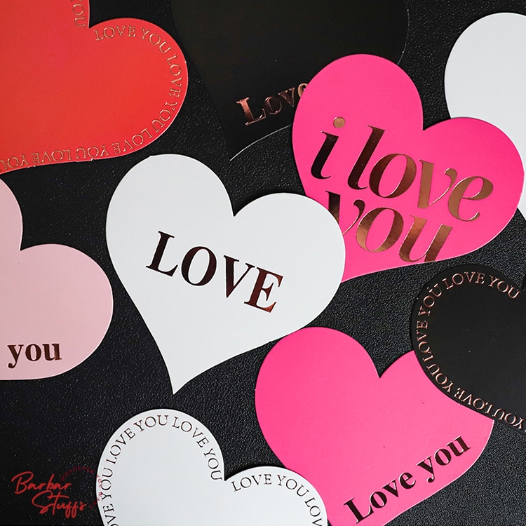 🌈พร้อมส่งในไทย!!🌈 การ์ดบอกรัก มินิการ์ด การ์ดวันเกิด การ์ดขอบคุณ รูปหัวใจ ตัวหนังสือ rosegold สวยหรู - รูปที่ 2