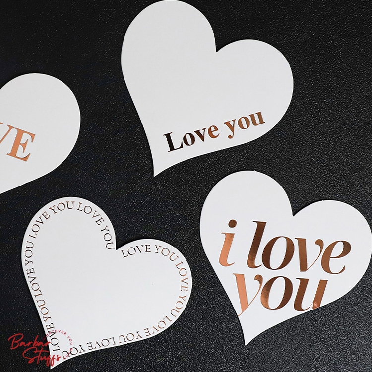 🌈พร้อมส่งในไทย!!🌈 การ์ดบอกรัก มินิการ์ด การ์ดวันเกิด การ์ดขอบคุณ รูปหัวใจ ตัวหนังสือ rosegold สวยหรู - รูปที่ 4