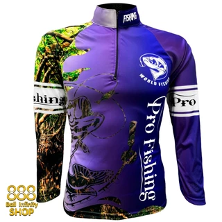 เสื้อตกปลา,ปั่นจักรยาน Set สี 2 Pro Fishing มีให้เลือก 5 สี (สินค้าพร้อมจัดส่ง) ป้องกันแสง UV
