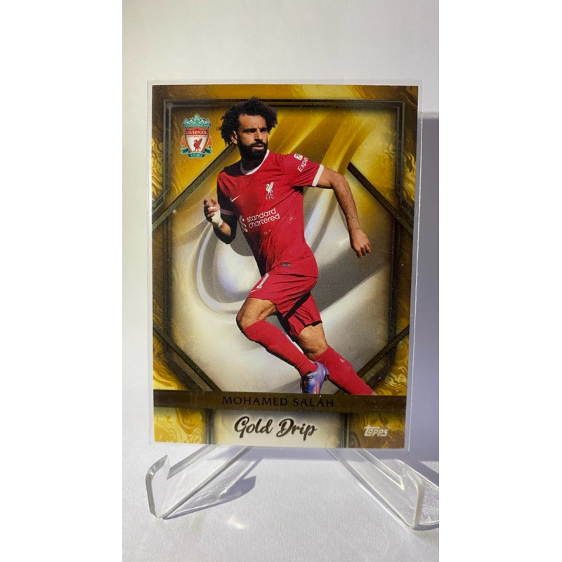 การ์ดนักฟุตบอลสำหรับสะสม LIVERPOOL FC Topps 2023 GOLD DRIP Mohamed Salah, Xabi Alonso, Ian Rush, Ben