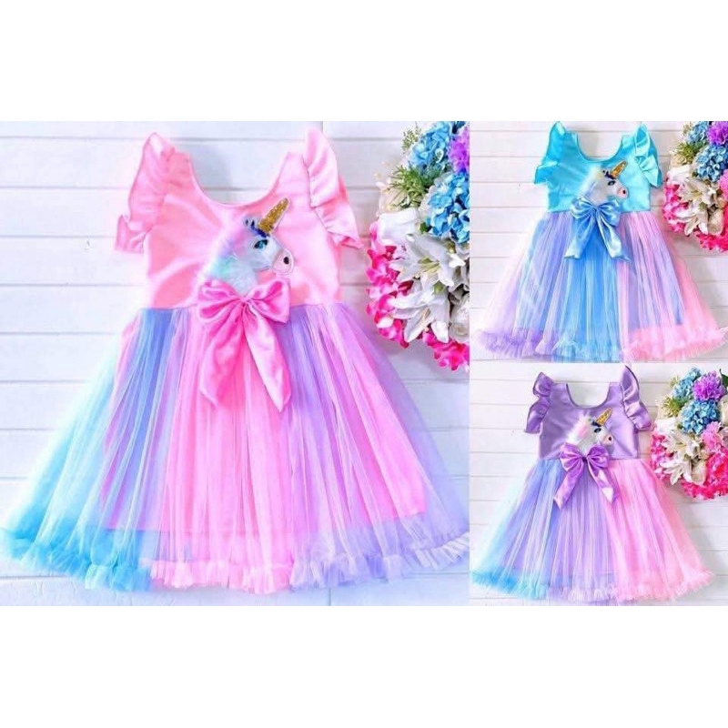 ชุดเจ้าหญิง ชุดเด็ก ยูนิคอร์น น่ารัก 2-7 ขวบ(020)