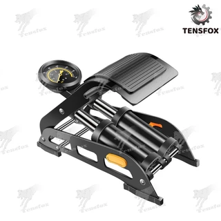 Tensfox สูบลมแบบเท้าเหยียบ สูบลมพกพา สูบลมเท้าเหยียบ สูบลมไว เครื่องสูบลม แบบท่อคู่ มีเกจจ์
